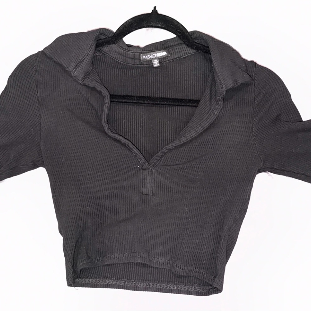 Gray Ribbed Women's Crop Top